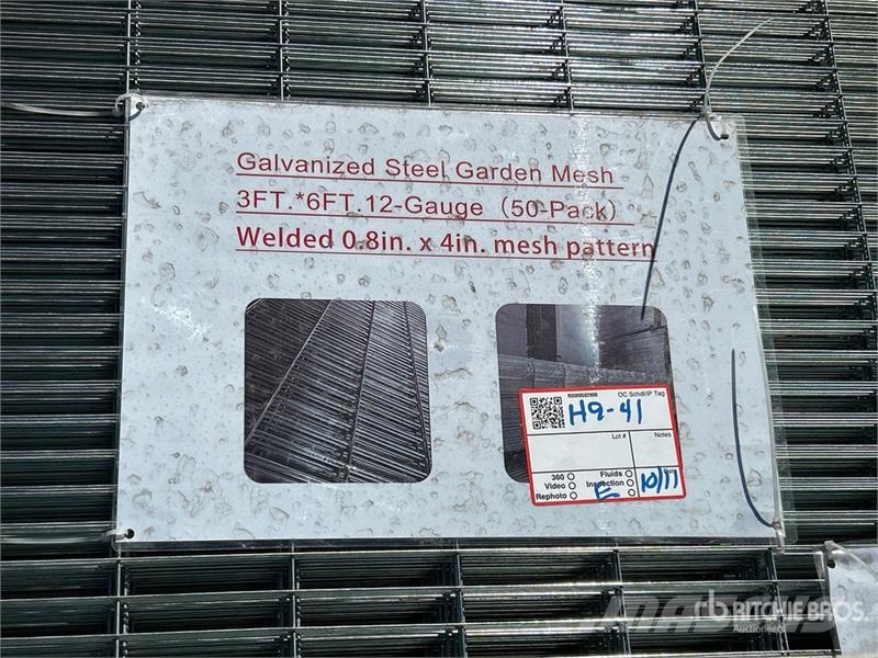  Quantity of (50) 36 in x 72 in Galvanized Steel Ga Verricelli, paranchi e sollevatori per materiali