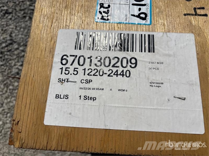 Quantity of (50) 5/8" 4x8 CSP/DFP No Stamp Plywood Other components