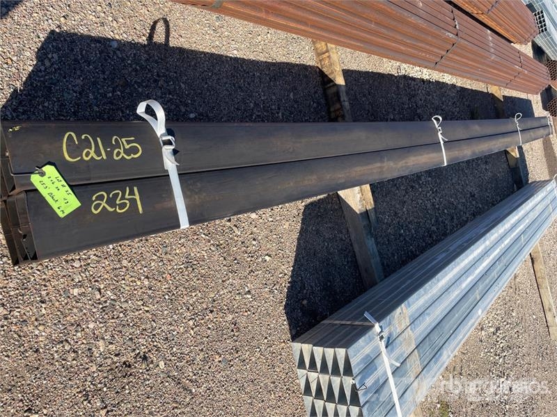 Quantity of (6) 2x6 SQ 25 ft 3 in Steel Drugi deli