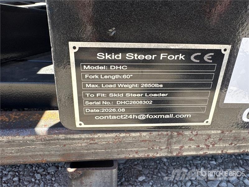 Quantity of (6) GIYI GY-DHC 60 in Skid Steer Fork Вили