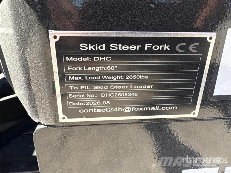 Quantity of (6) GIYI GY-DHC 60 in Skid Steer Fork Вили