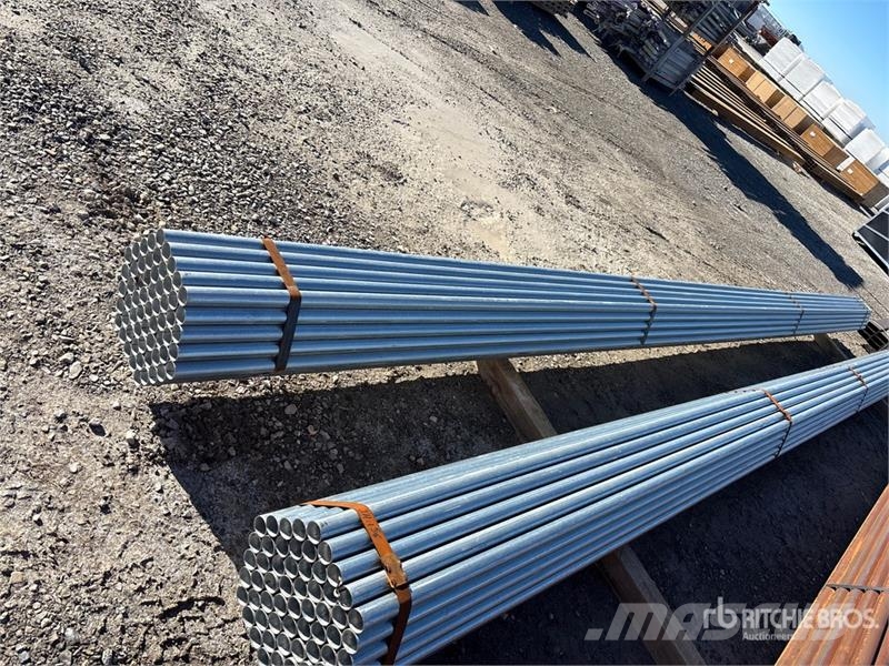 Quantity of (61) 1 5/8 od 288 in galvanized pipe Vintsid, telfrid ja materjaliliftid