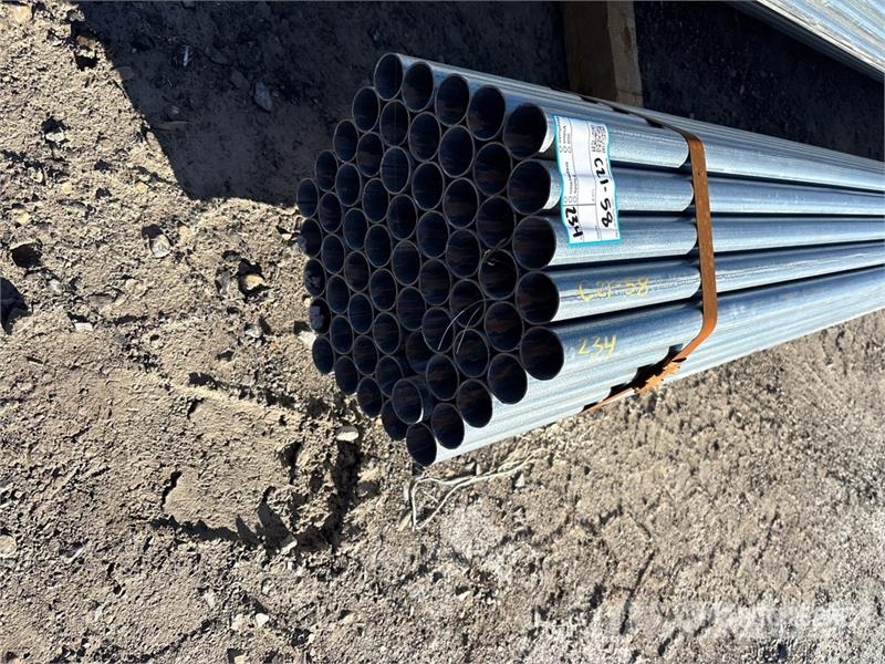 Quantity of (61) 1 5/8 od 288 in galvanized pipe Vintsid, telfrid ja materjaliliftid