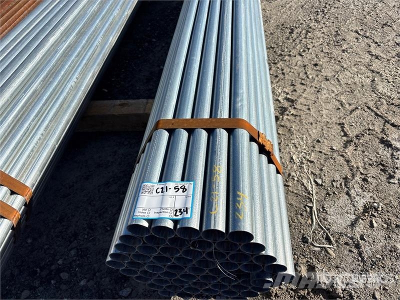 Quantity of (61) 1 5/8 od 288 in galvanized pipe Vintsid, telfrid ja materjaliliftid