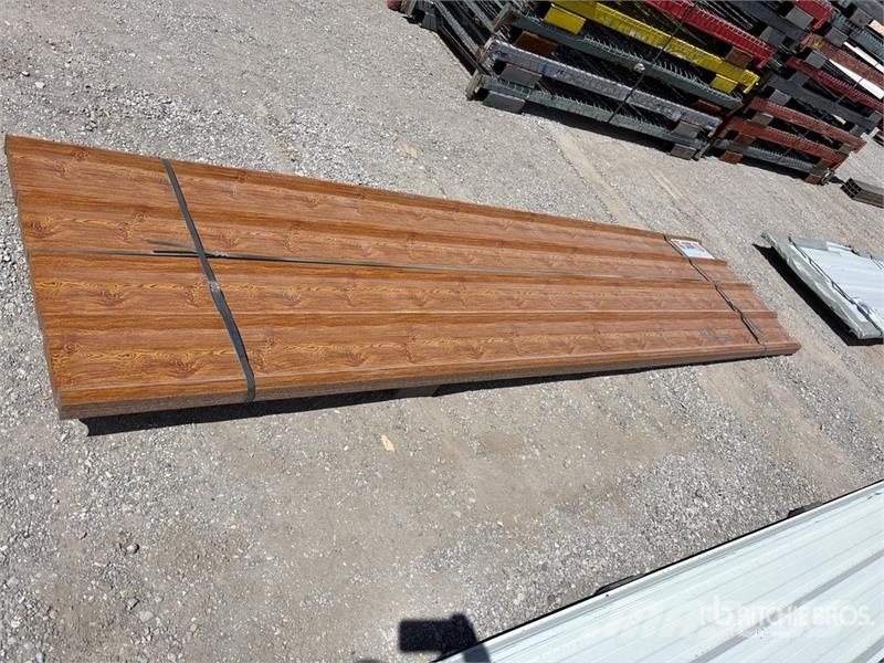 Quantity of (70) 12 ft x 3 ft Wood Grain Metal Roo Seilwinden, Bauaufzüge und Lastenaufzüge