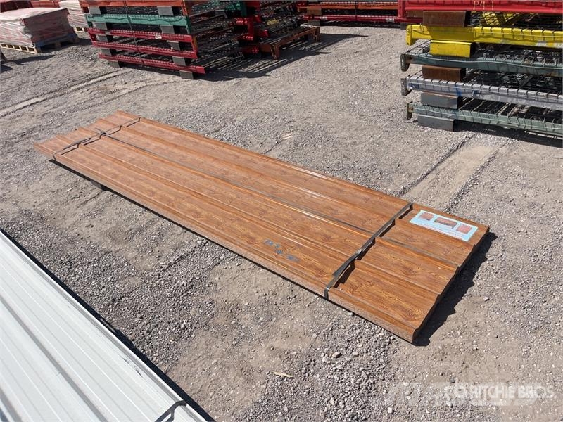 Quantity of (70) 12 ft x 3 ft Wood Grain Metal Roo Seilwinden, Bauaufzüge und Lastenaufzüge