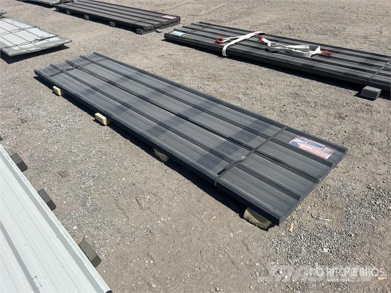 Quantity of (70) 12 ft x 3 ft Grey Metal Roof Pane Seilwinden, Bauaufzüge und Lastenaufzüge