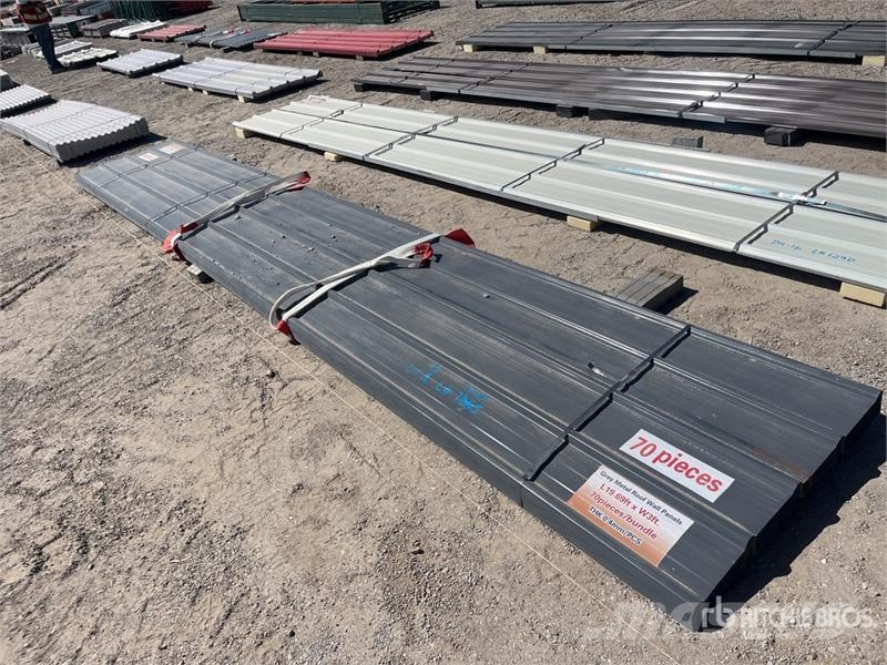 Quantity of (70) 19.69 ft x 3 ft Grey Metal Roof P Seilwinden, Bauaufzüge und Lastenaufzüge