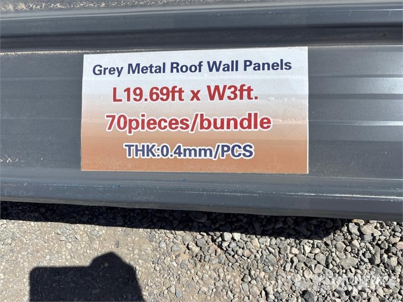 Quantity of (70) 19.69 ft x 3 ft Grey Metal Roof P Seilwinden, Bauaufzüge und Lastenaufzüge