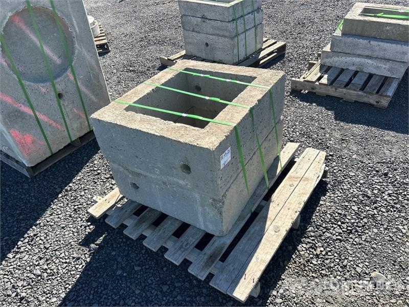 Quantity of (8) Pallets of Concrete Vaults Seilwinden, Bauaufzüge und Lastenaufzüge