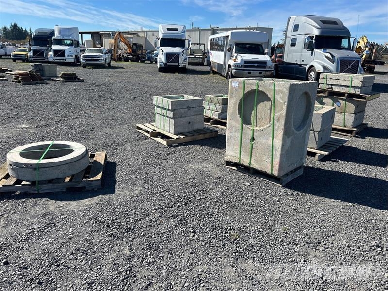 Quantity of (8) Pallets of Concrete Vaults Seilwinden, Bauaufzüge und Lastenaufzüge