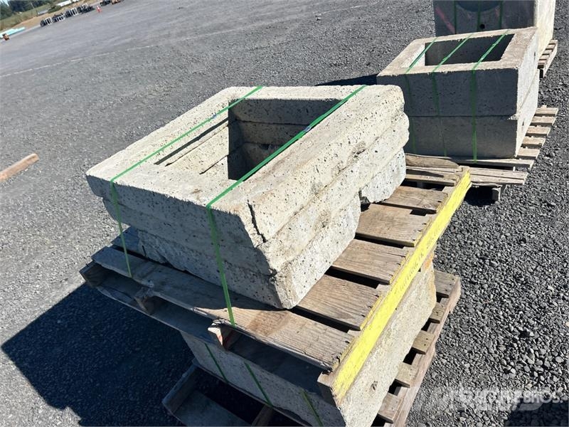 Quantity of (8) Pallets of Concrete Vaults Seilwinden, Bauaufzüge und Lastenaufzüge