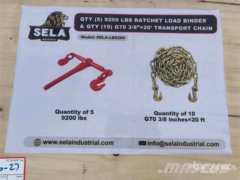  Quantity of  SELA LB9200 Ratchet Binders & Transpo مكونات أخرى