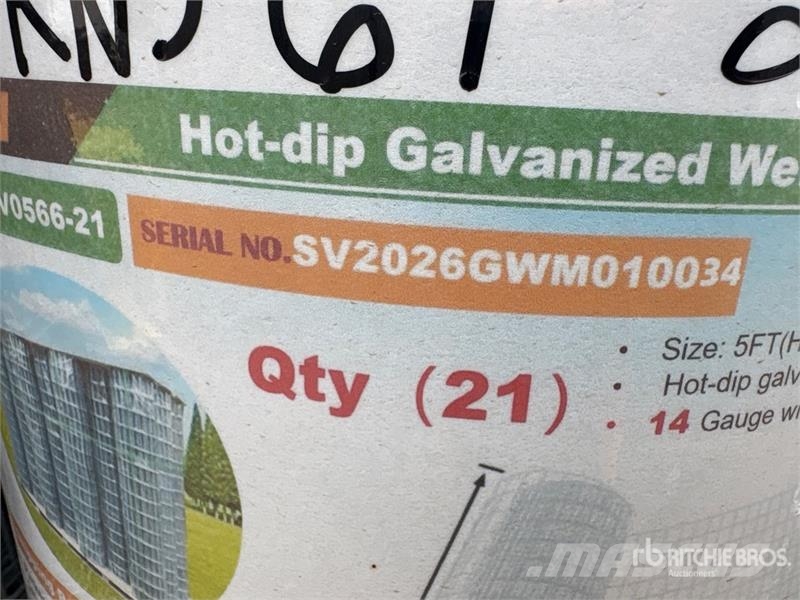  Quantity of  STARVOX SV0566-21 66 ft x 5 ft Hot-di Equipos de vallado