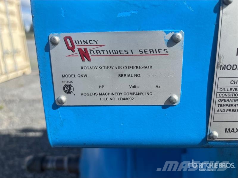 Quincy Northwest F30-V Skid-Mounted Electric Air Compress Compressori