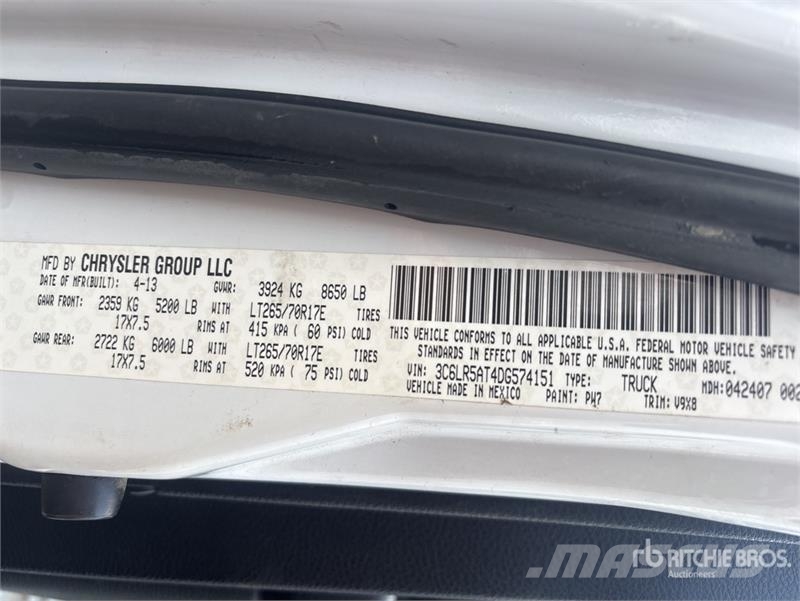 RAM 2500 4x4 Pickup Otras furgonetas