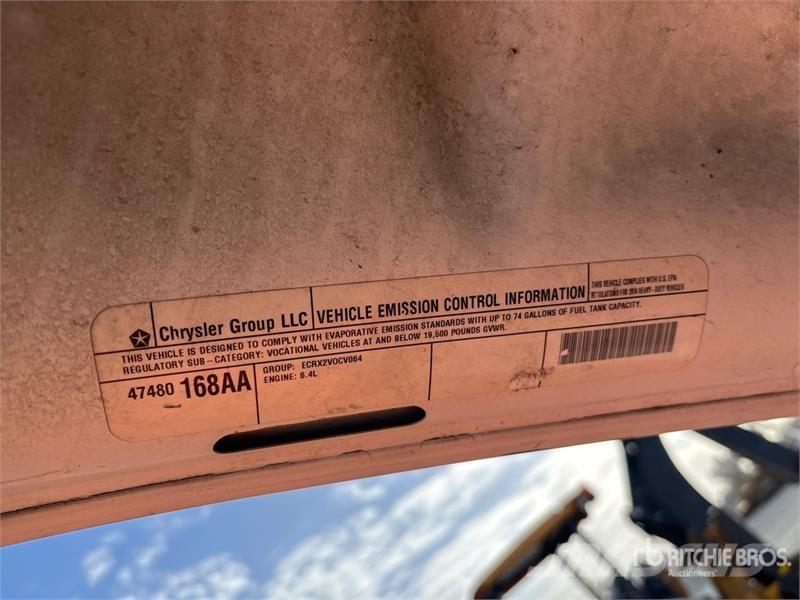 RAM on Ram 4500 4x4 Bucket Truck Ant vilkikų montuojamos kėlimo platformos
