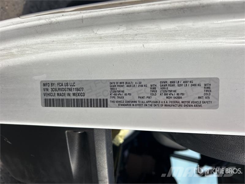 RAM Promaster Carrinhas de caixa fechada