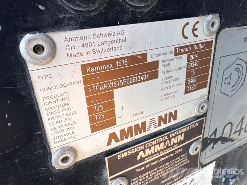Rammax 1575 Trench Compactor Compacteur de sol