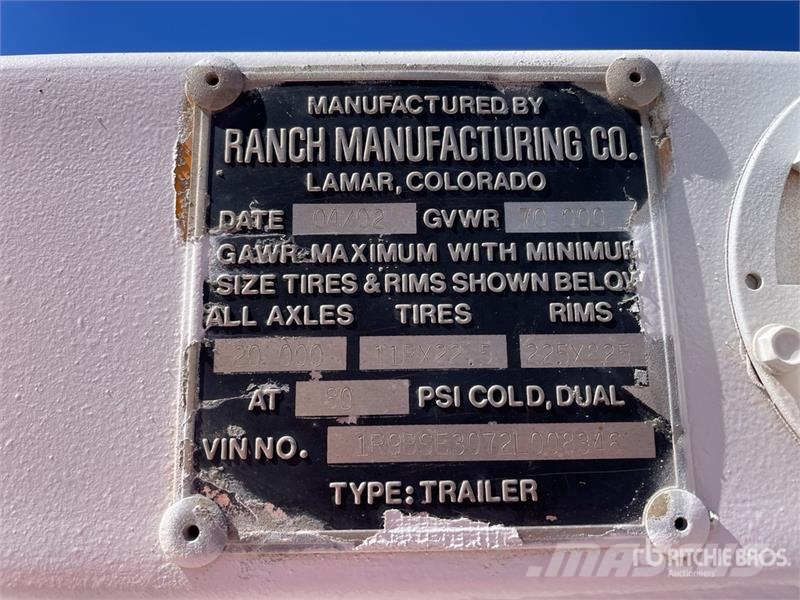 Ranch Tri/A Belly Dump Trailer Damperli römorklari