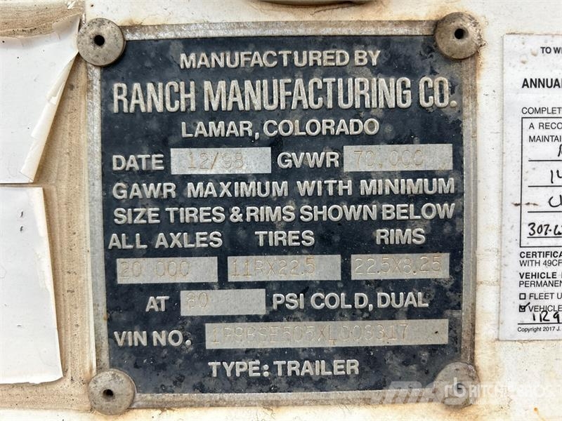 Ranco 40 ft T/A Belly Dump Trailer Самоскиди