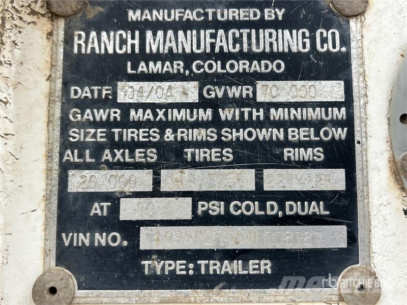 Ranco 40 ft T/A Belly Dump Trailer Rimorchi ribaltabili