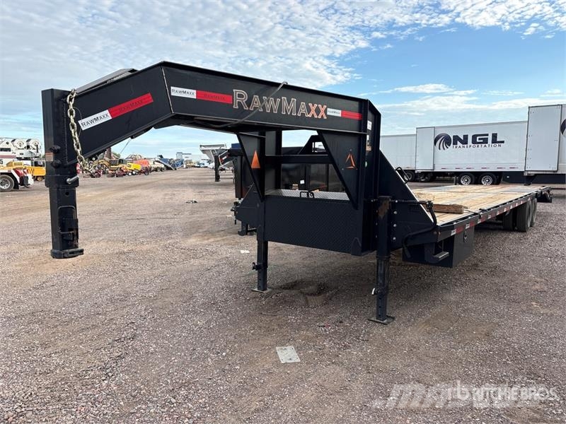 RawMaxx FDX-40-212KHYD 35 ft T/A Gooseneck Equipment Trail Auto pārvadāšanas treileri