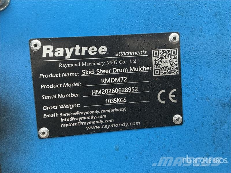  Raytree RMDM72 72 in Drum Skid Steer Mulcher (Unus Trituradoras forestales