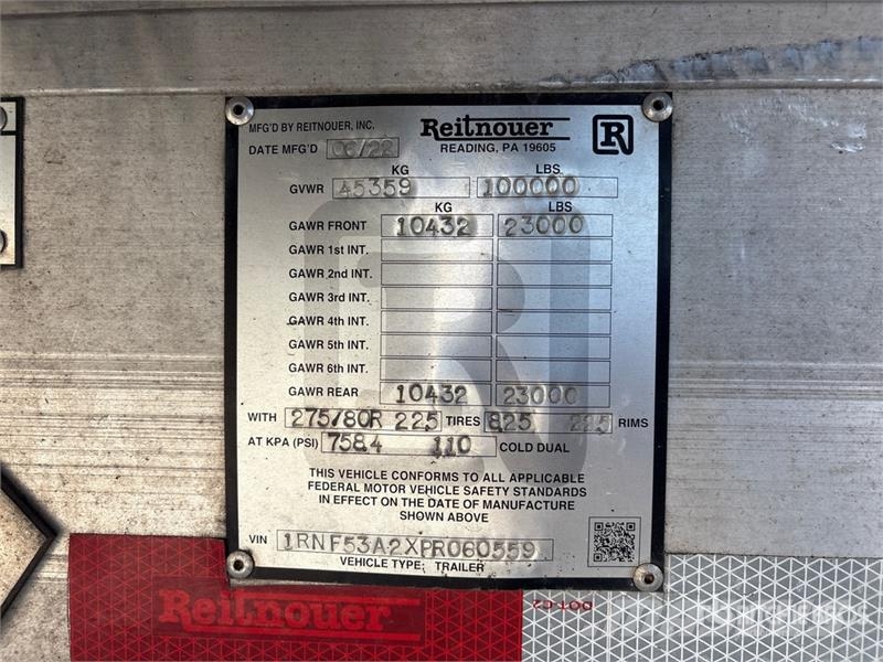 Reitnouer 53 ft T/A Flatbed Trailer Plato/keson prikolice