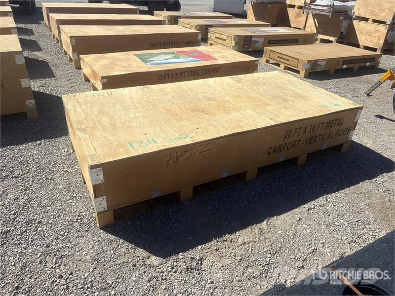 Rhino AGR-MC2030 20 ft x 30 ft Metal Carport (Unused) Edificación de acero