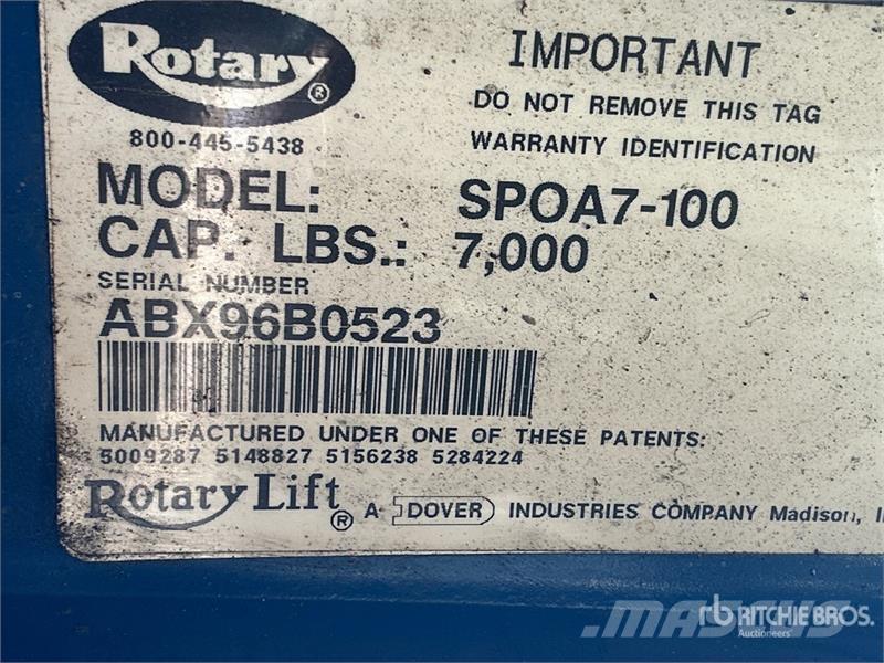  Rotary SPOA700 2 Post 7000 lb Vehicle Lift معدات البناء - غير ذلك