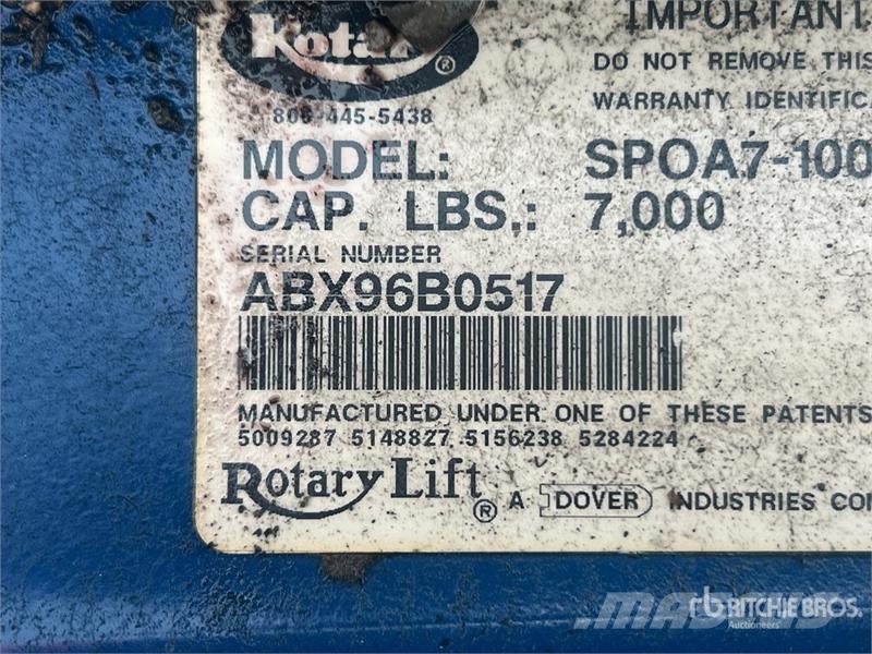 Rotary SPOA7100 2 Post 7000 lb Vehicle Lift Construction - Others