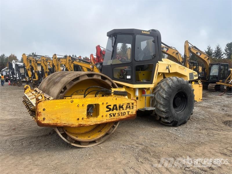 Sakai SV510 Padfoot Drum Compactor Single drum rollers