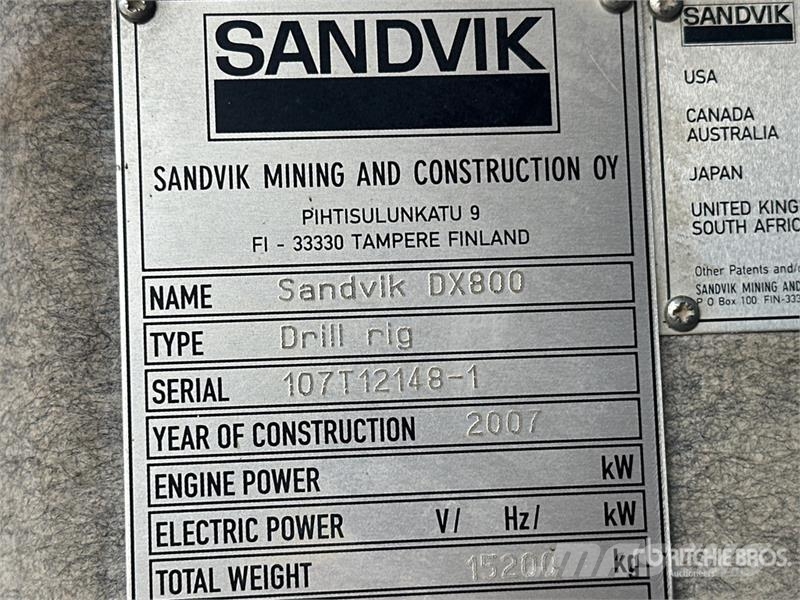 Sandvik Ranger DX800 Crawler Mounted Blasthole Drill Diğer sondaj ekipmanları