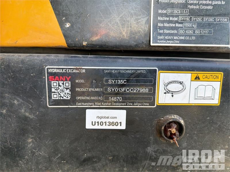 Sany SY135C Lánctalpas kotrók