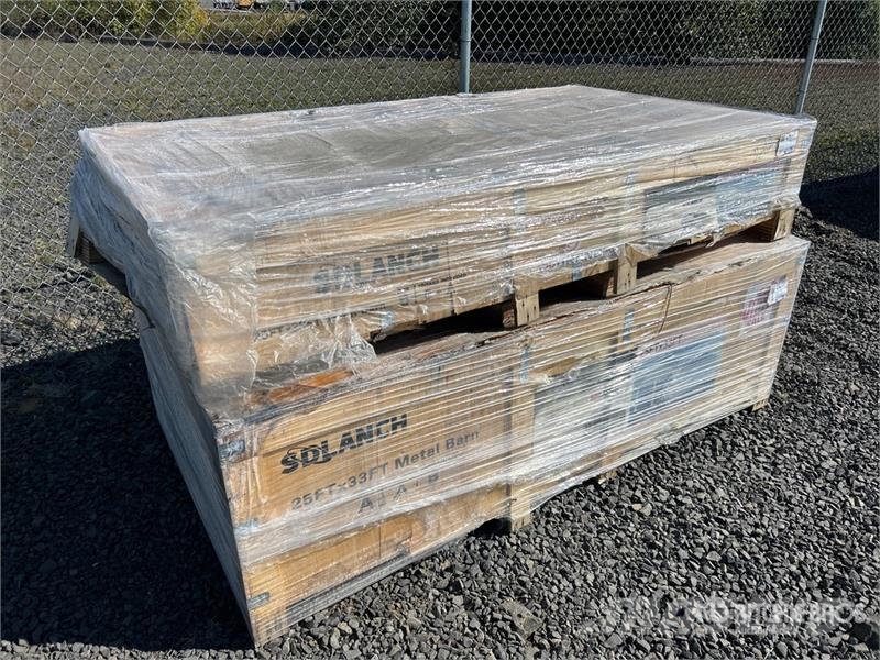  SDL2533DGMS 25 ft x 33 ft Double Garage Metal Shed Jeklene gradbene konstrukcije