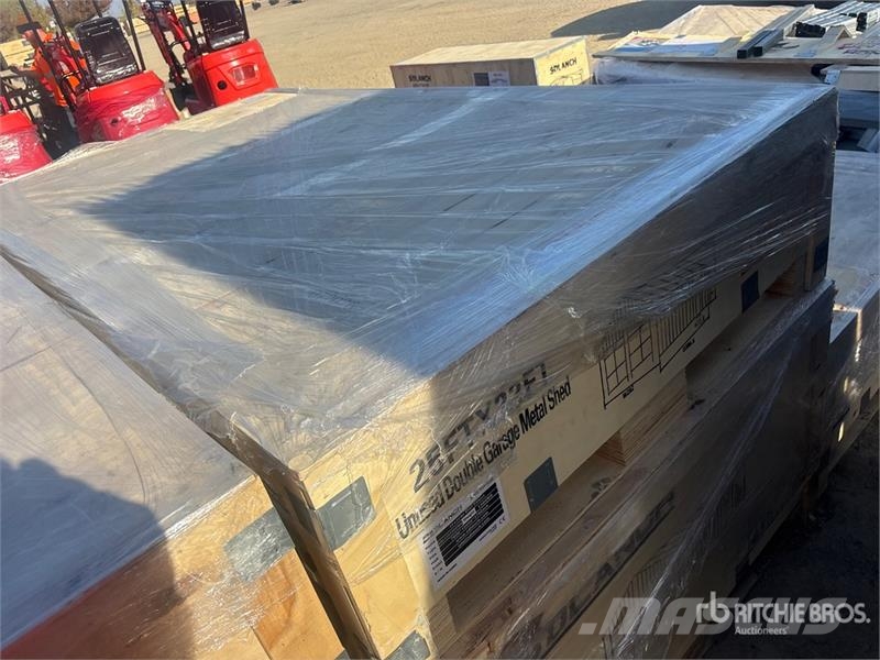  SDL2533DGMS 25 ft x 33 ft Double Garage Metal Shed المباني الإطار الصلب