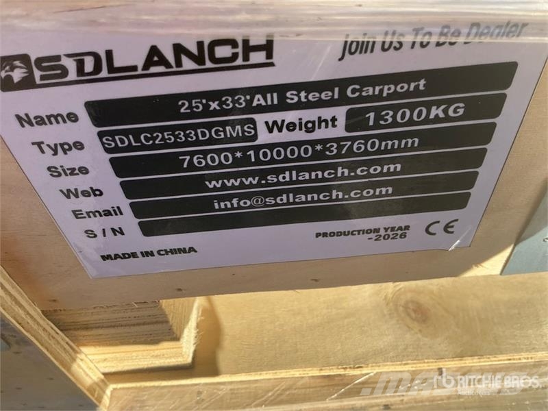 SDL2533DGMS Double Garage Metal Shed (Unused) Konstrukcje stalowe