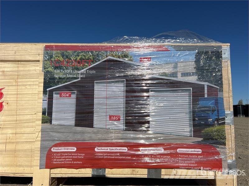 SDL4230TGMS Triple Garage Metal Shed (Unused) Стальные каркасные здания