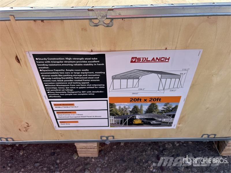 SDLC2020 20 ft x 20 ft Carport (Unused) Steel frame buildings