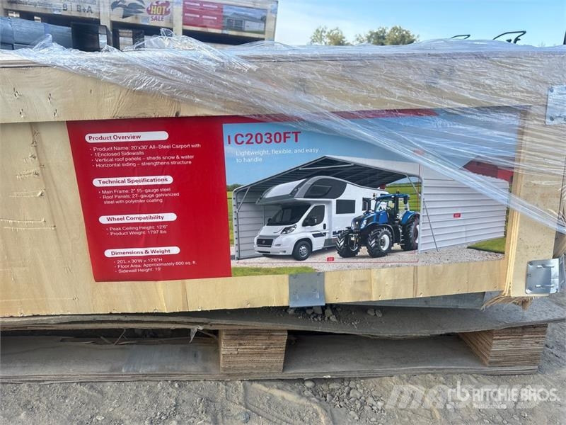  SDLC2030FT 20 ft x 30 ft 20 ft x 30 ft Carport (Un المباني الإطار الصلب
