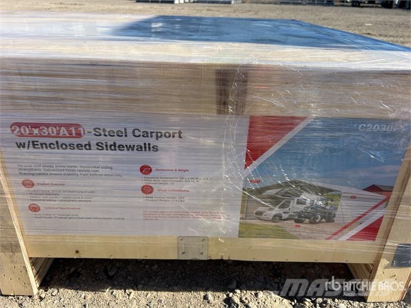SDLC2030FT 20 ft x 30 ft Carport (Unused) Steel frame buildings