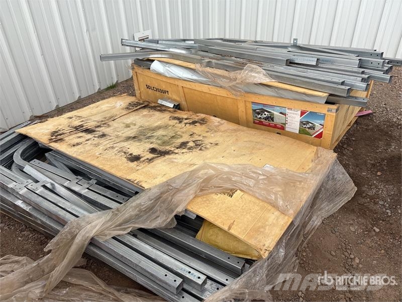 SDLC2030FT 20 ft x 30 ft Enclosed Carport (Unused) 钢架建筑
