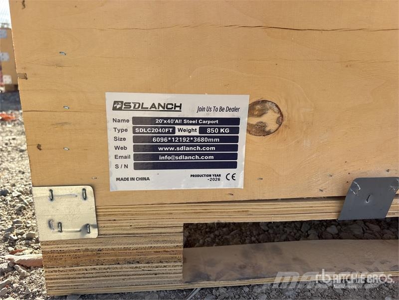SDLC2040FT 20 ft x 40 ft Carport (Unused) 철골 건물