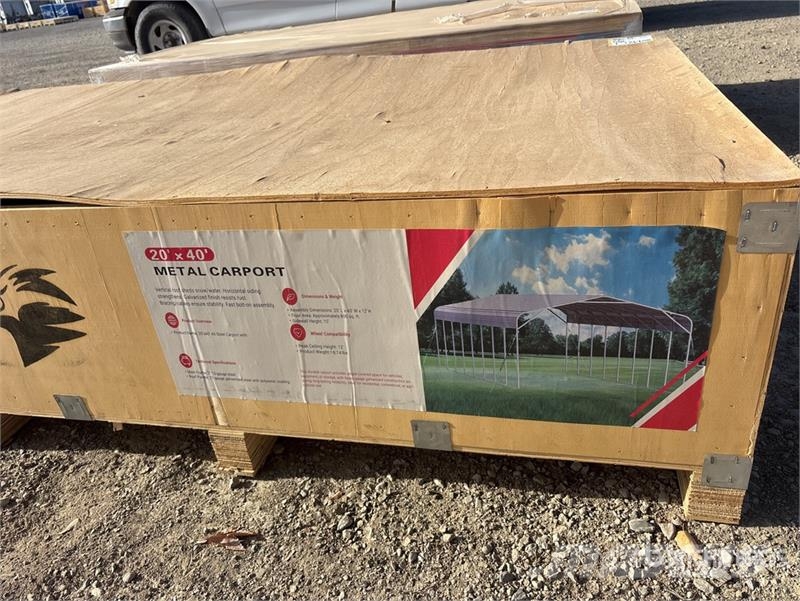SDLC2040FT 20 ft x 40 ft Carport (Unused) 철골 건물
