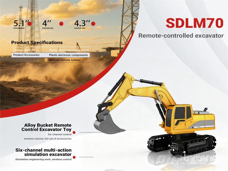 SDLM70 Remote Control Excavator Toy (Unused) Other components