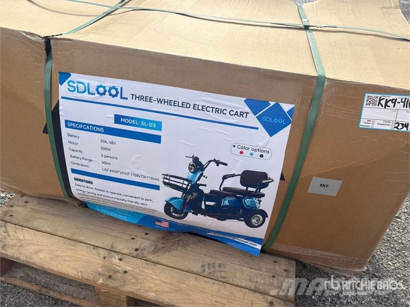 SDLOOL SL-D3 Electric Trike (Unused) Carros