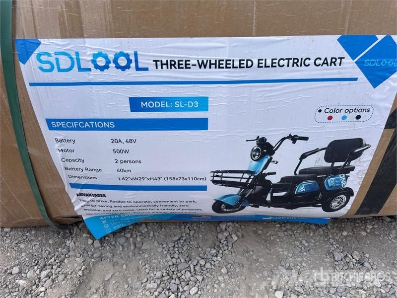 SDLOOL SL-D3 Electric Trike (Unused) Kistehergépjárművek