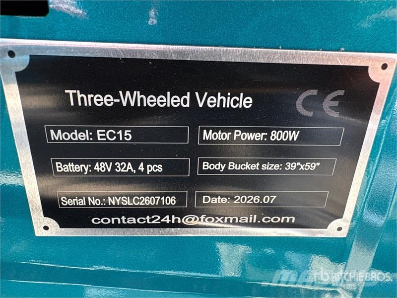  SDLOOL SL-EC15 Electric Trike (Unused) Cars