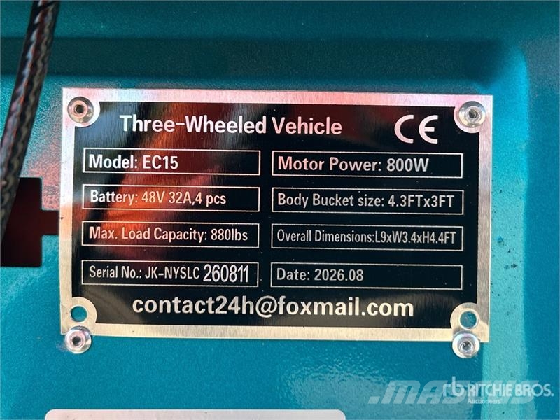  SDLOOL SL-EC15S Electric Trike (Unused) Auto
